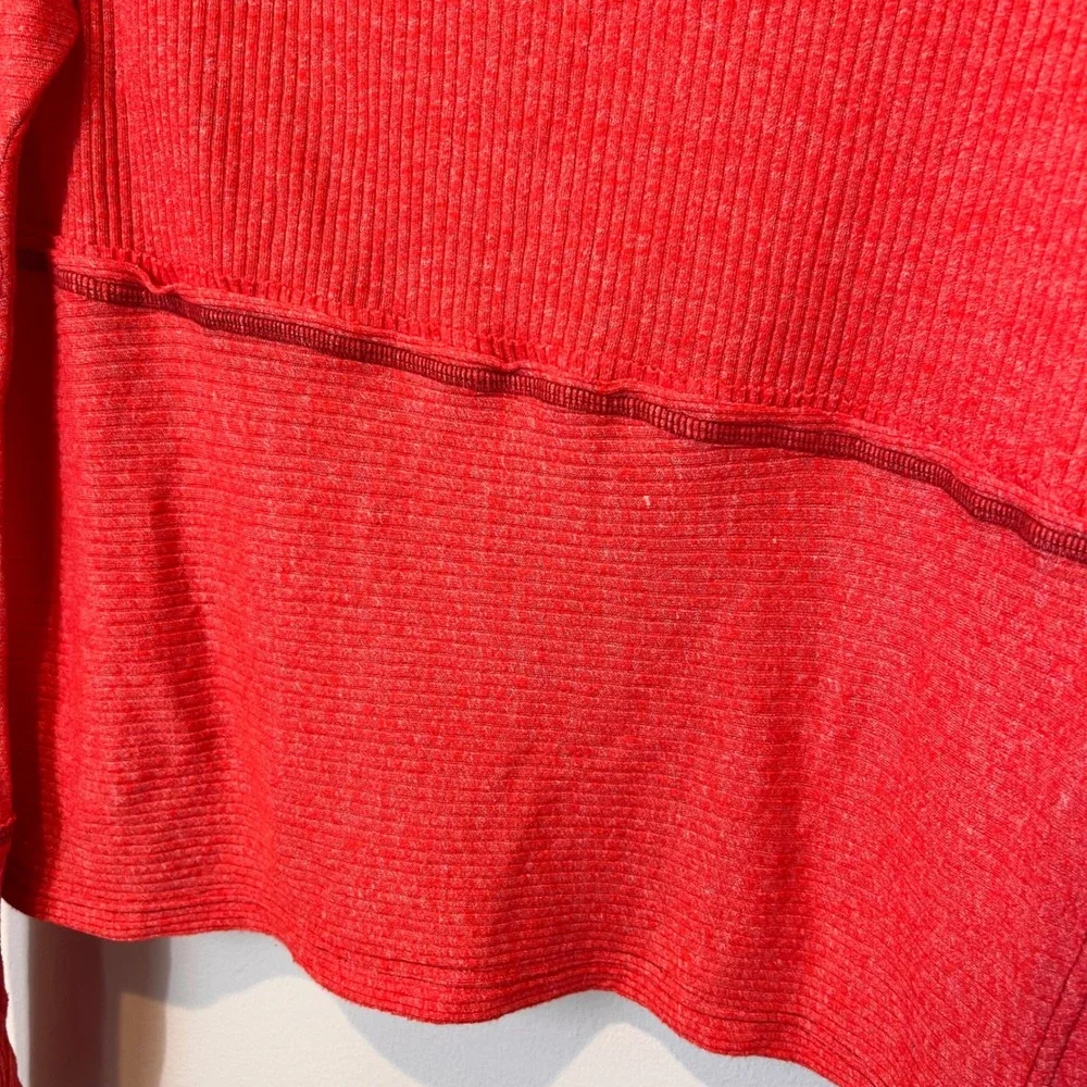 Free People We The Free Londontown Thermal Top Coral Oversized Cowl Neck P Small